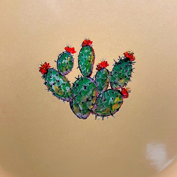 Marble Canyon Enamelware Metal Plate Cactus - Picture 2 of 5